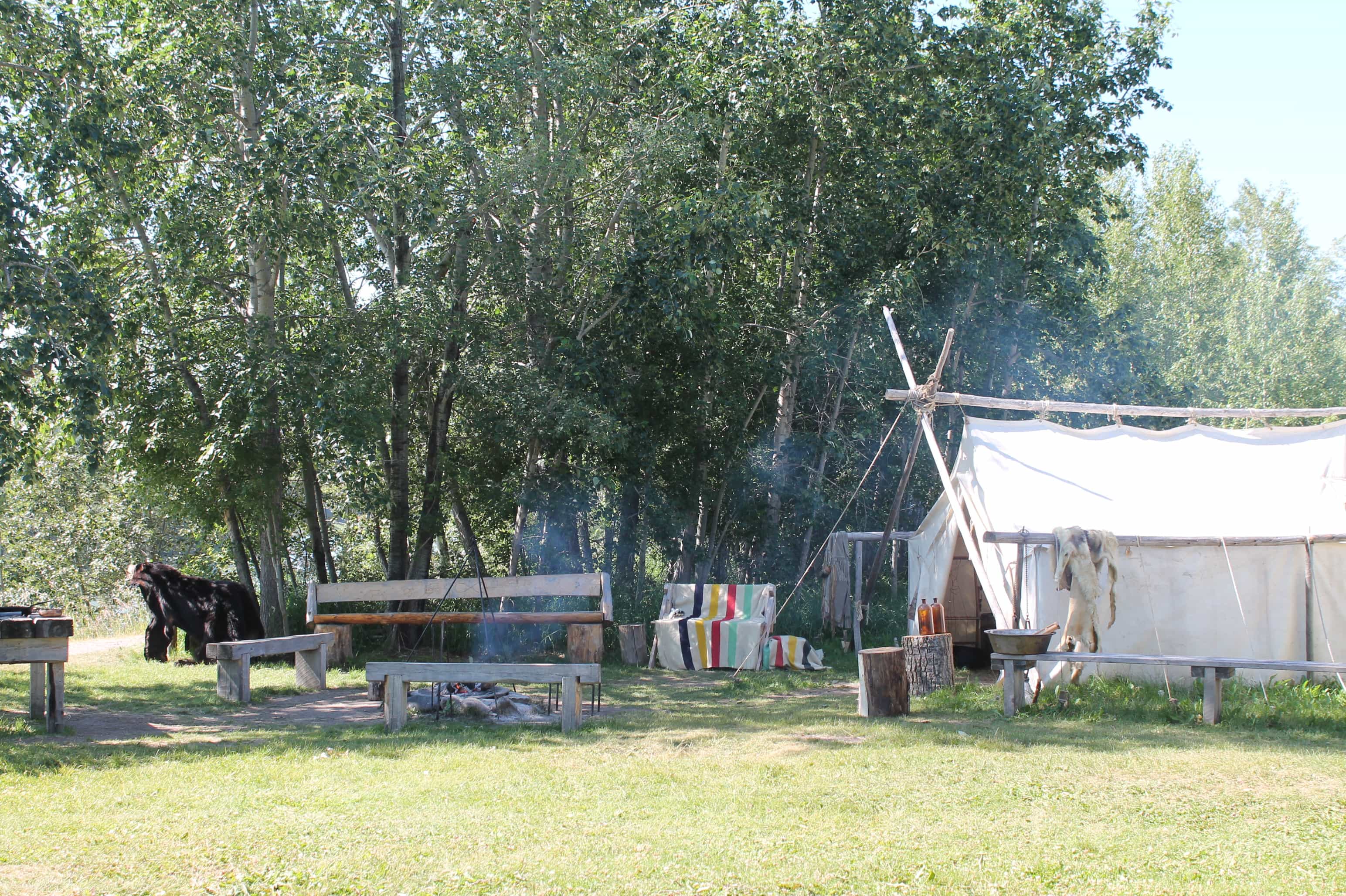 Trappers Tent at Rocky Mountain House National Historic Site