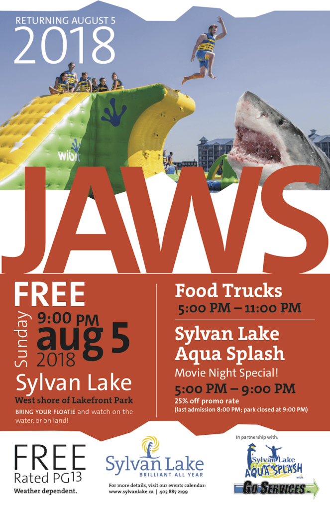 Watch Jaws on the shores of Sylvan Lake! 