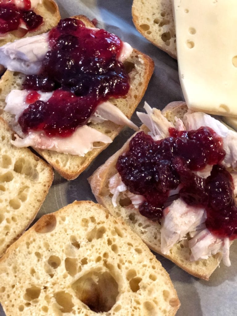 Turkey Cranberry Swiss Sliders On A Ciabatta Bun