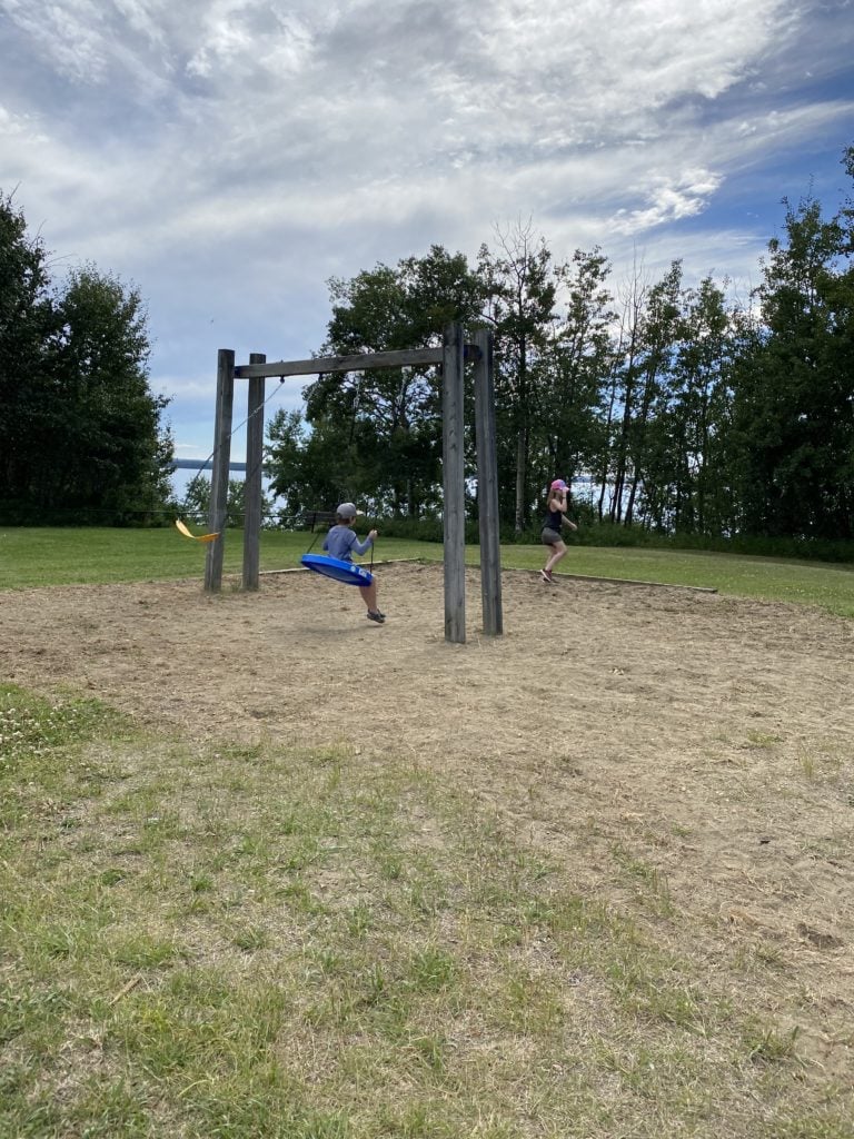 Swings at Chip Lake playground