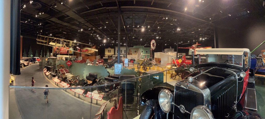 Main gallery from the end of the Great Hall at Reynolds-Alberta Museum