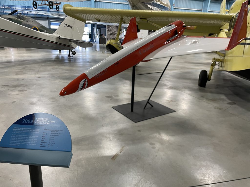 UAV in Reynolds-Alberta Museum Aviation Hangar
