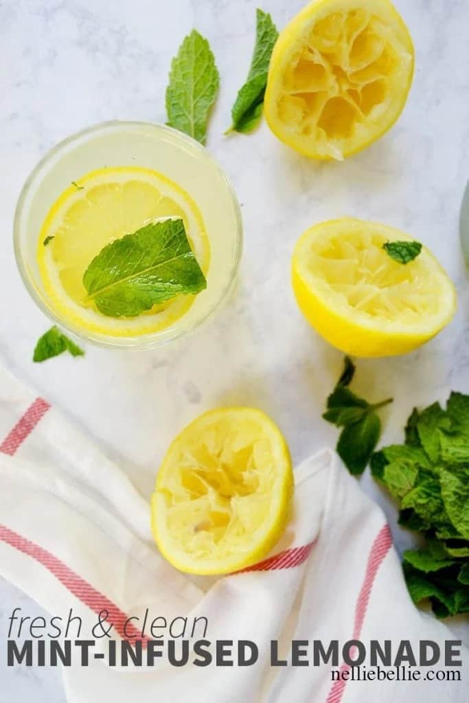 mint infused lemonade