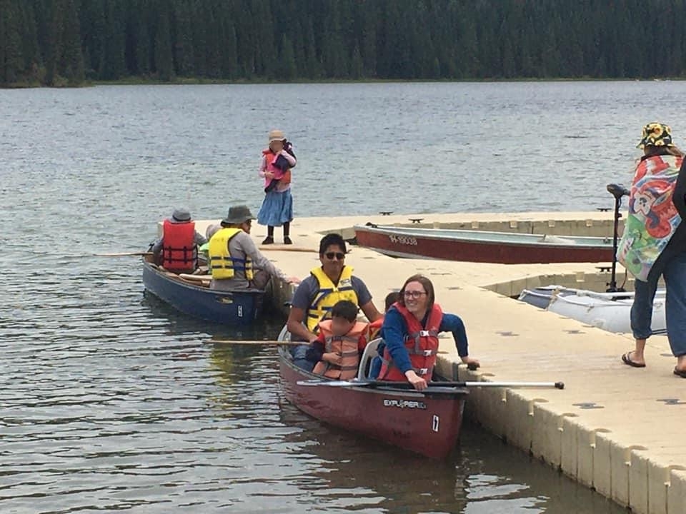 Canoe rentals at the dock in William A. Switzer Park near Hinton