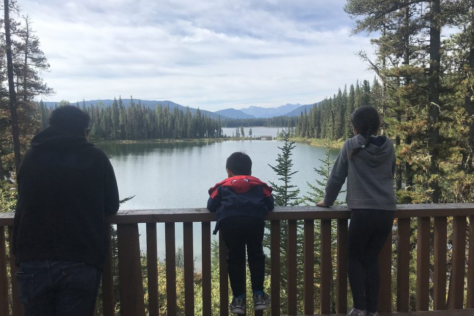 View from the Visitor's Centre of Kelly's Bathtub in William A. Switzer Provincial Park