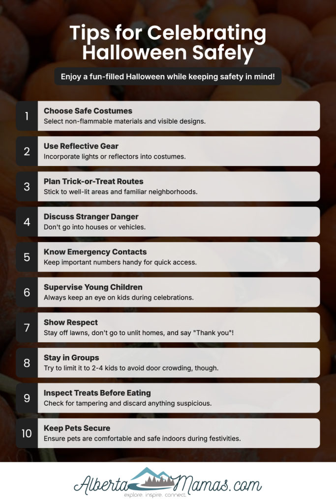 Infographic - 10 tips to celebrate halloween safely