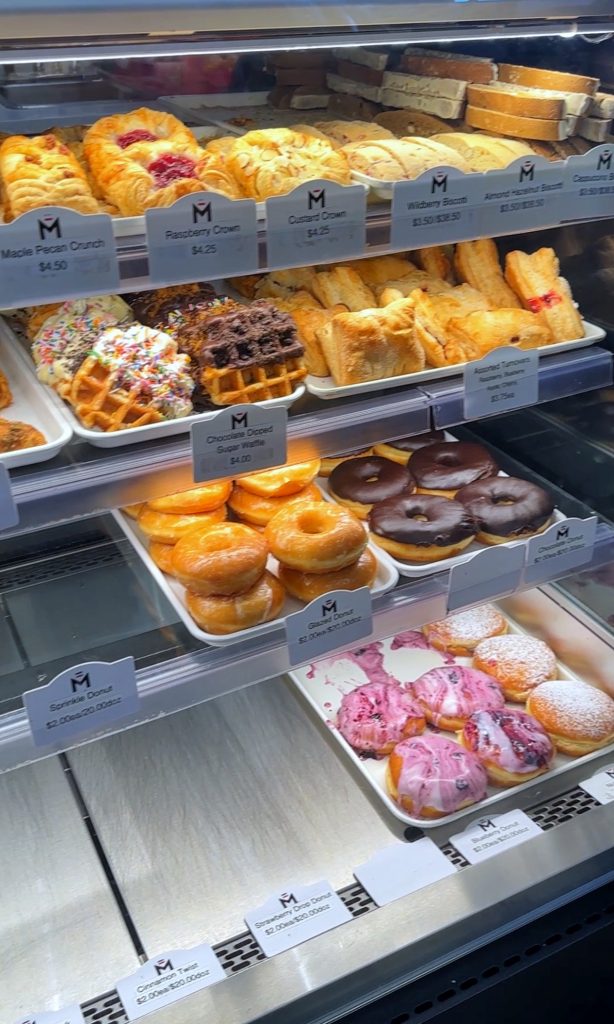 Donut display at Mercato in St Albert.