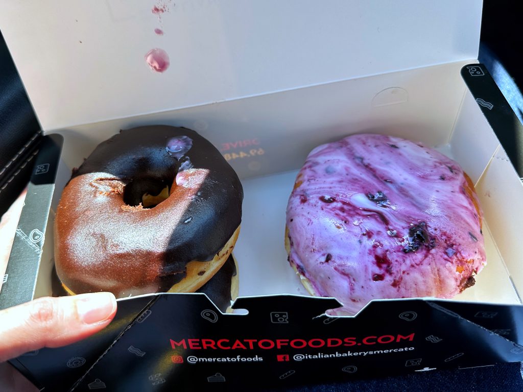 Box of donuts from Mercato in St Albert.