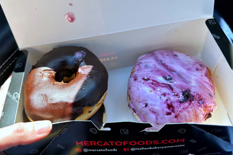 Box of donuts from Mercato in St Albert.